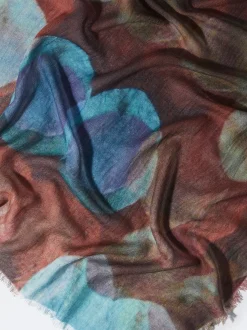 PARFOIS Printed>Bedruckter Wollschal Mehrfarbig
