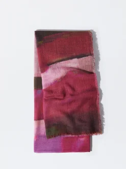 PARFOIS Printed>Bedruckter Wollschal Rosa