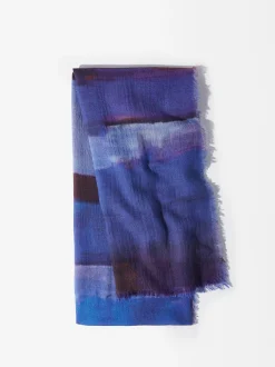 PARFOIS Schals|Schals>Bedruckter Wollschal Marineblau