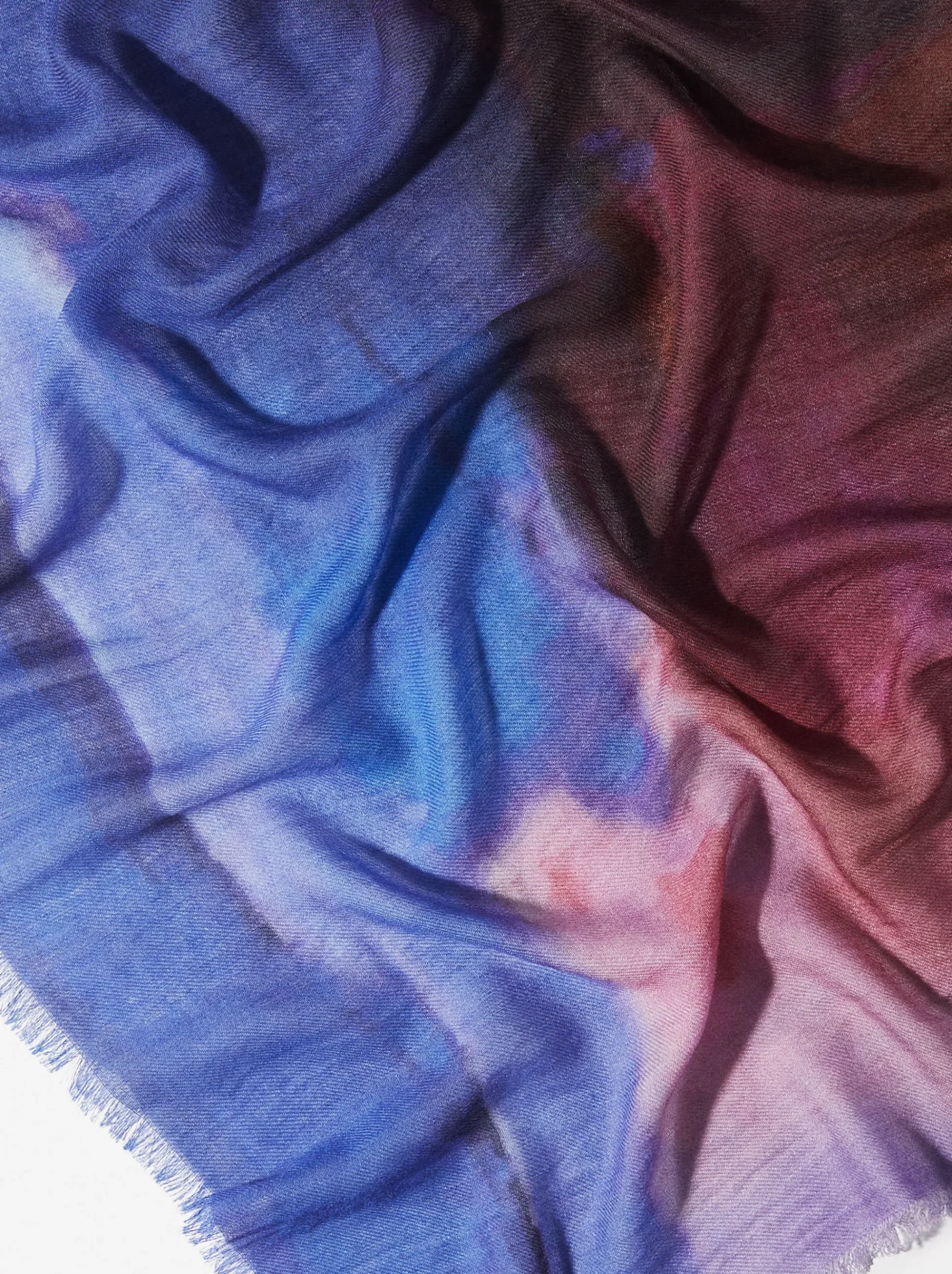 PARFOIS Schals|Schals>Bedruckter Wollschal Marineblau