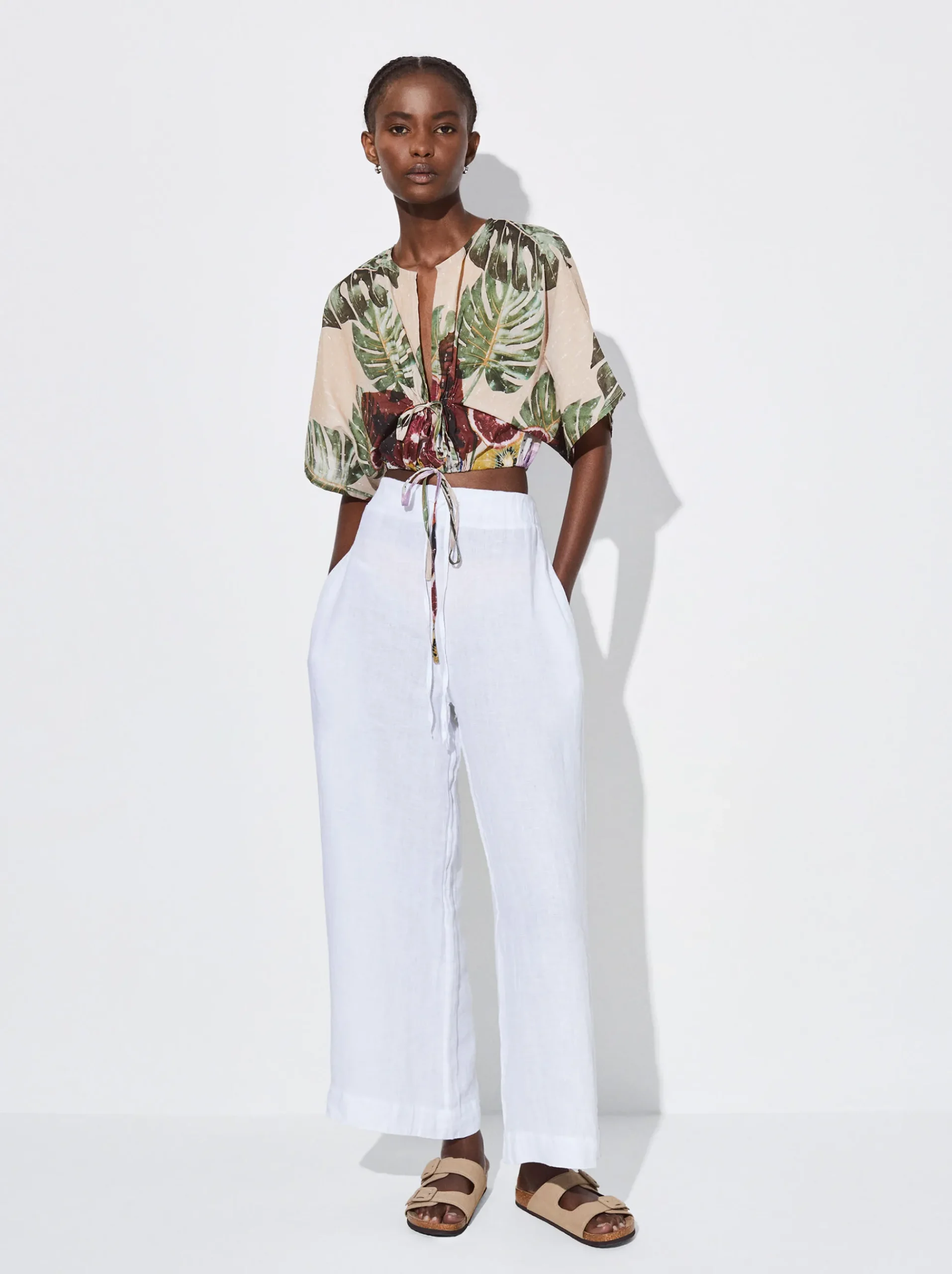 PARFOIS Schultertaschen>Bedrucktes Crop-Top Mehrfarbig