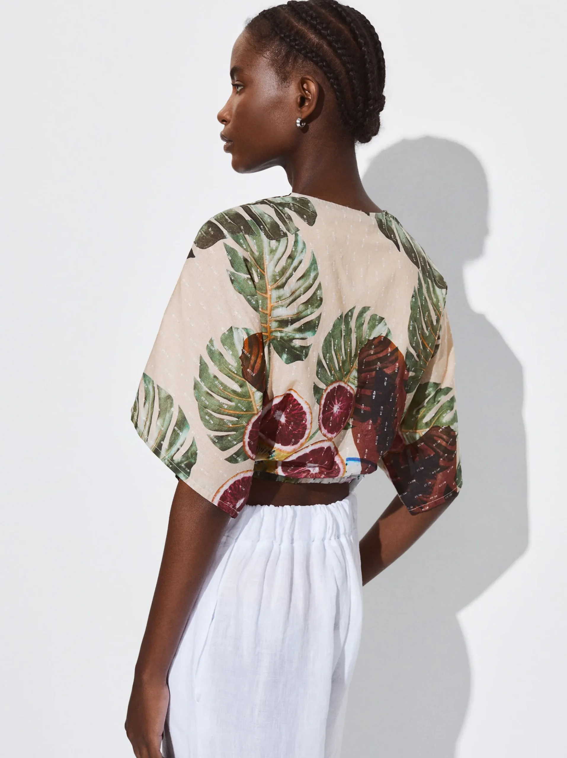 PARFOIS Schultertaschen>Bedrucktes Crop-Top Mehrfarbig