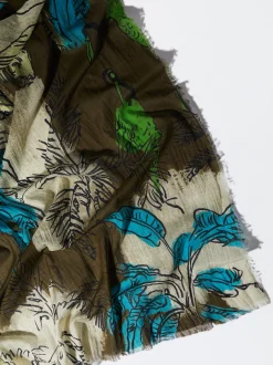 PARFOIS Printed>Bedrucktes Halstuch Khaki