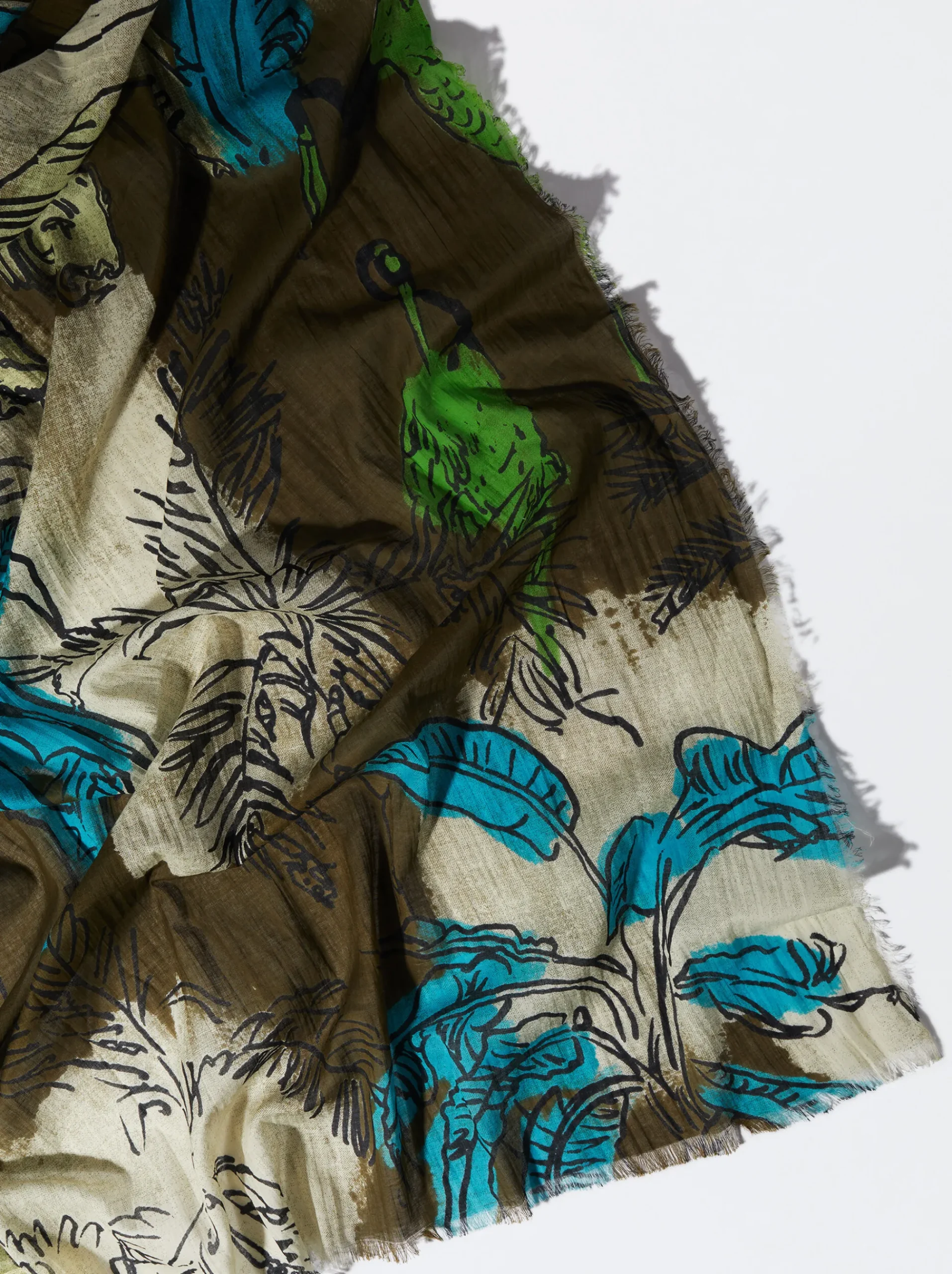 PARFOIS Printed>Bedrucktes Halstuch Khaki