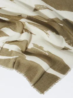 PARFOIS Printed>Bedrucktes Halstuch Khaki