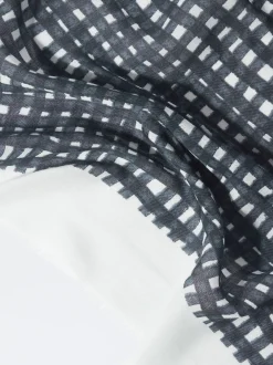 PARFOIS Printed>Bedrucktes Halstuch Aus Baumwolle Grau