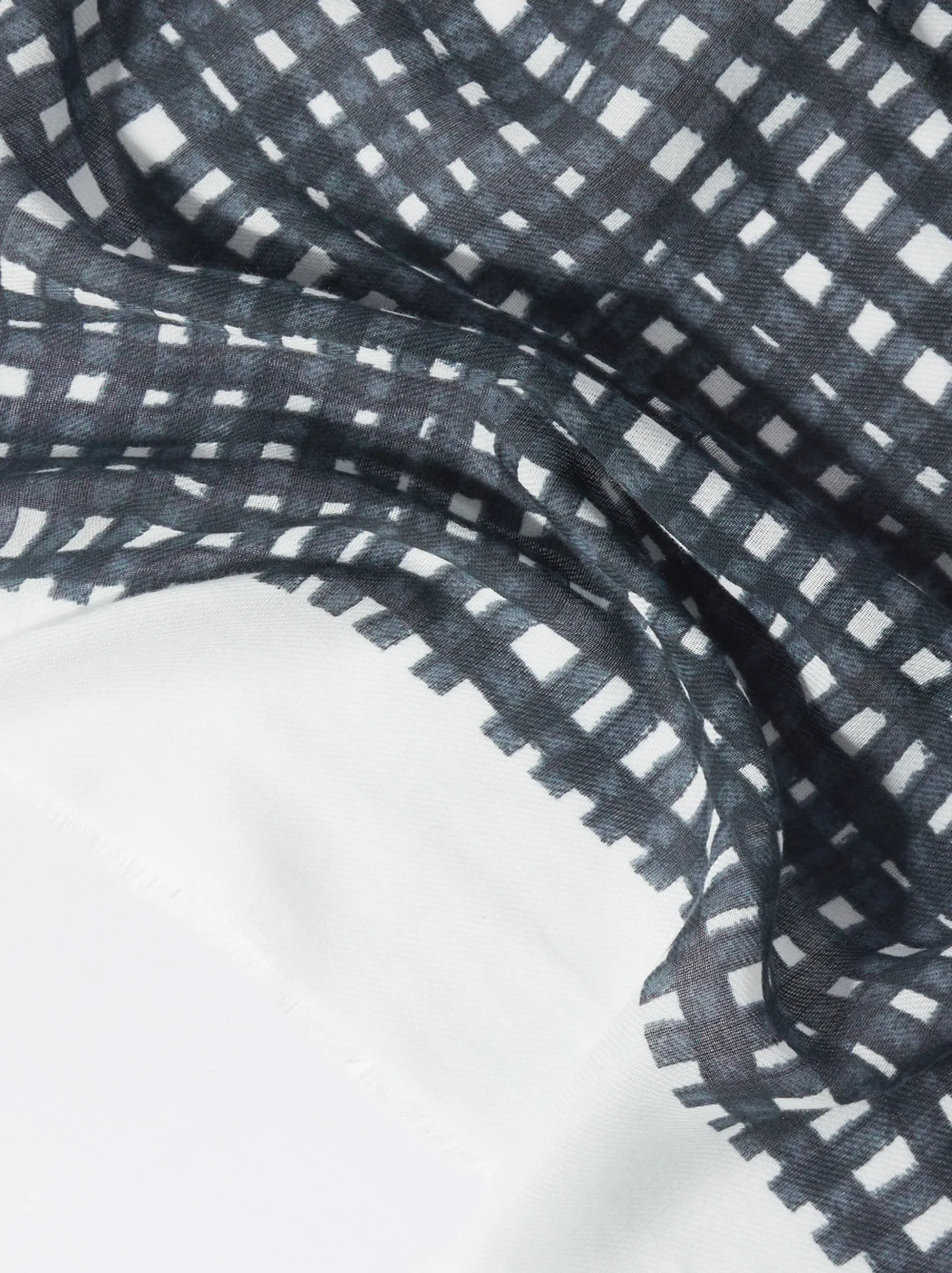 PARFOIS Printed>Bedrucktes Halstuch Aus Baumwolle Grau