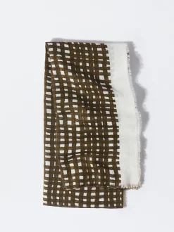 PARFOIS Schals|Schals>Bedrucktes Halstuch Aus Baumwolle Khaki
