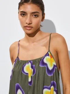 PARFOIS Schultertaschen>Bedrucktes Hemdkleid Mehrfarbig
