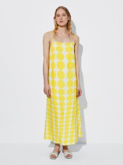 PARFOIS Schultertaschen>Bedrucktes Hemdkleid Gelb