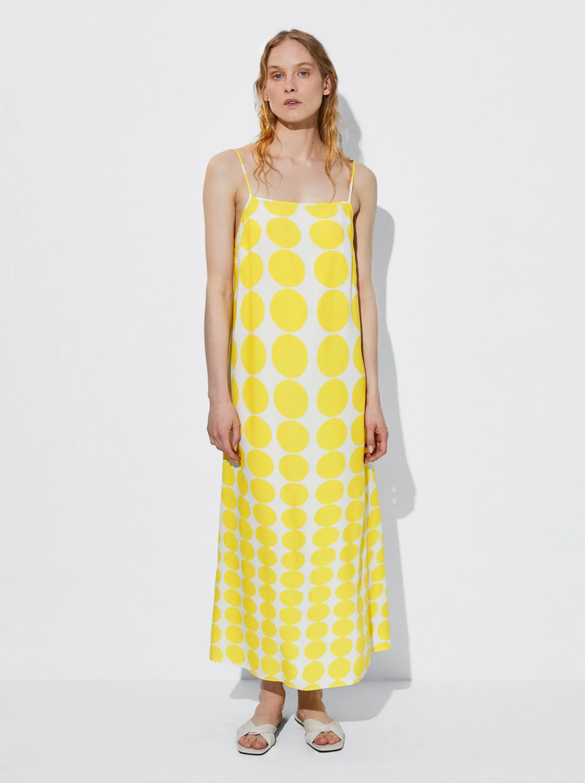 PARFOIS Schultertaschen>Bedrucktes Hemdkleid Gelb