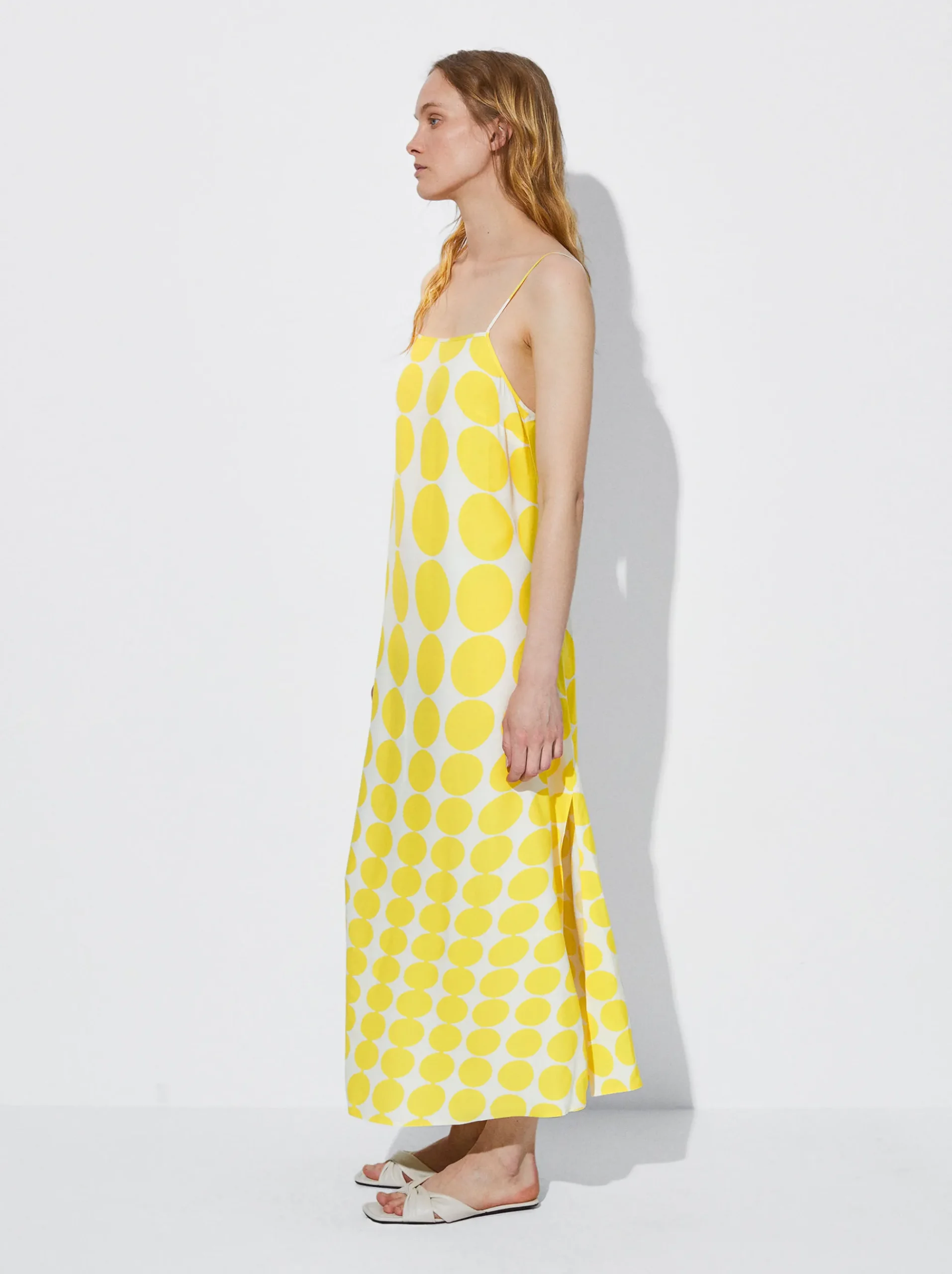 PARFOIS Schultertaschen>Bedrucktes Hemdkleid Gelb