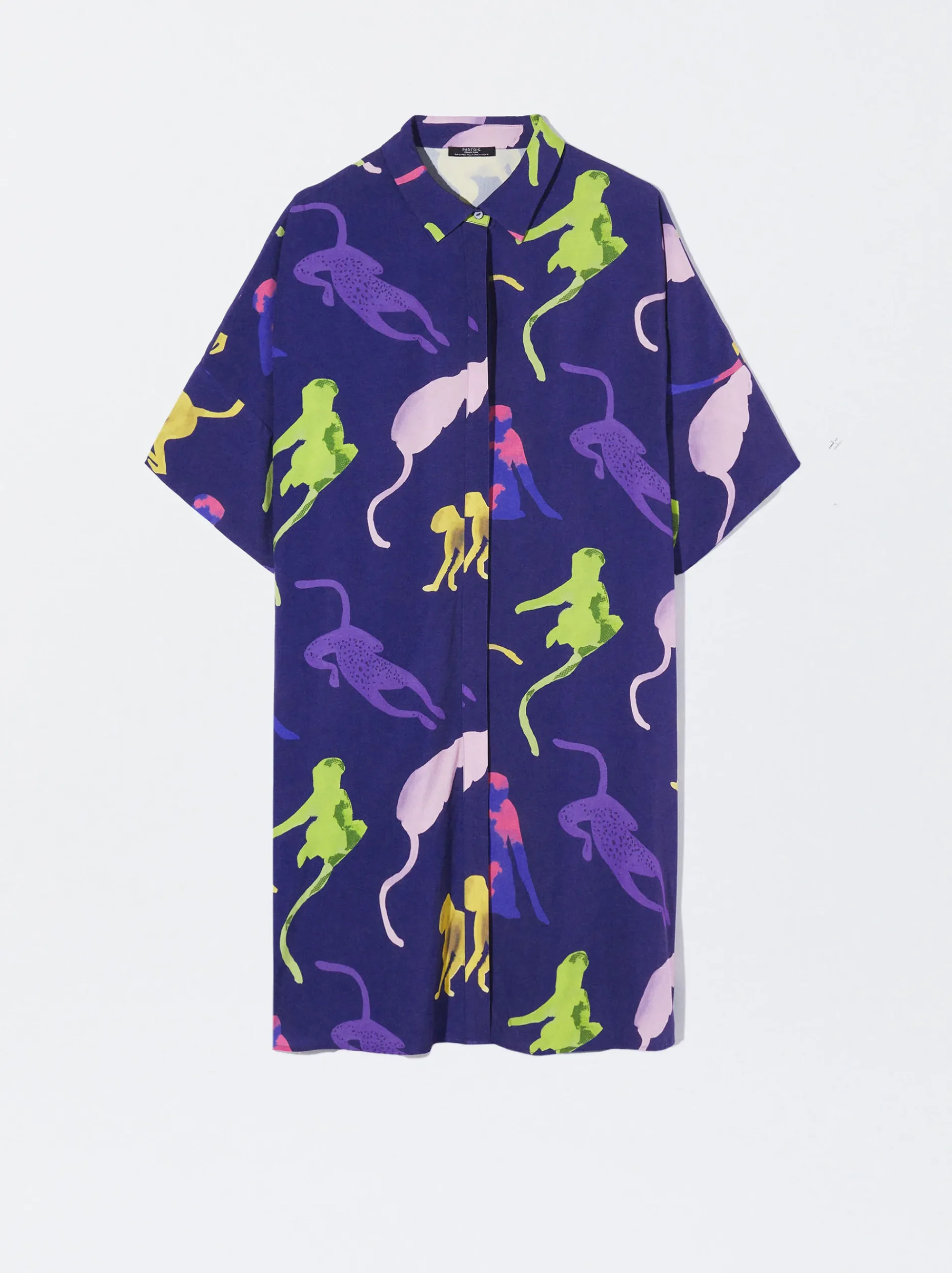 PARFOIS Schultertaschen>Bedrucktes Hemdkleid Mehrfarbig