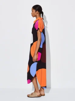PARFOIS Schultertaschen>Bedrucktes Hemdkleid Mehrfarbig