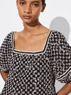 PARFOIS Kleider>Bluse Mit Stickerei Schwarz