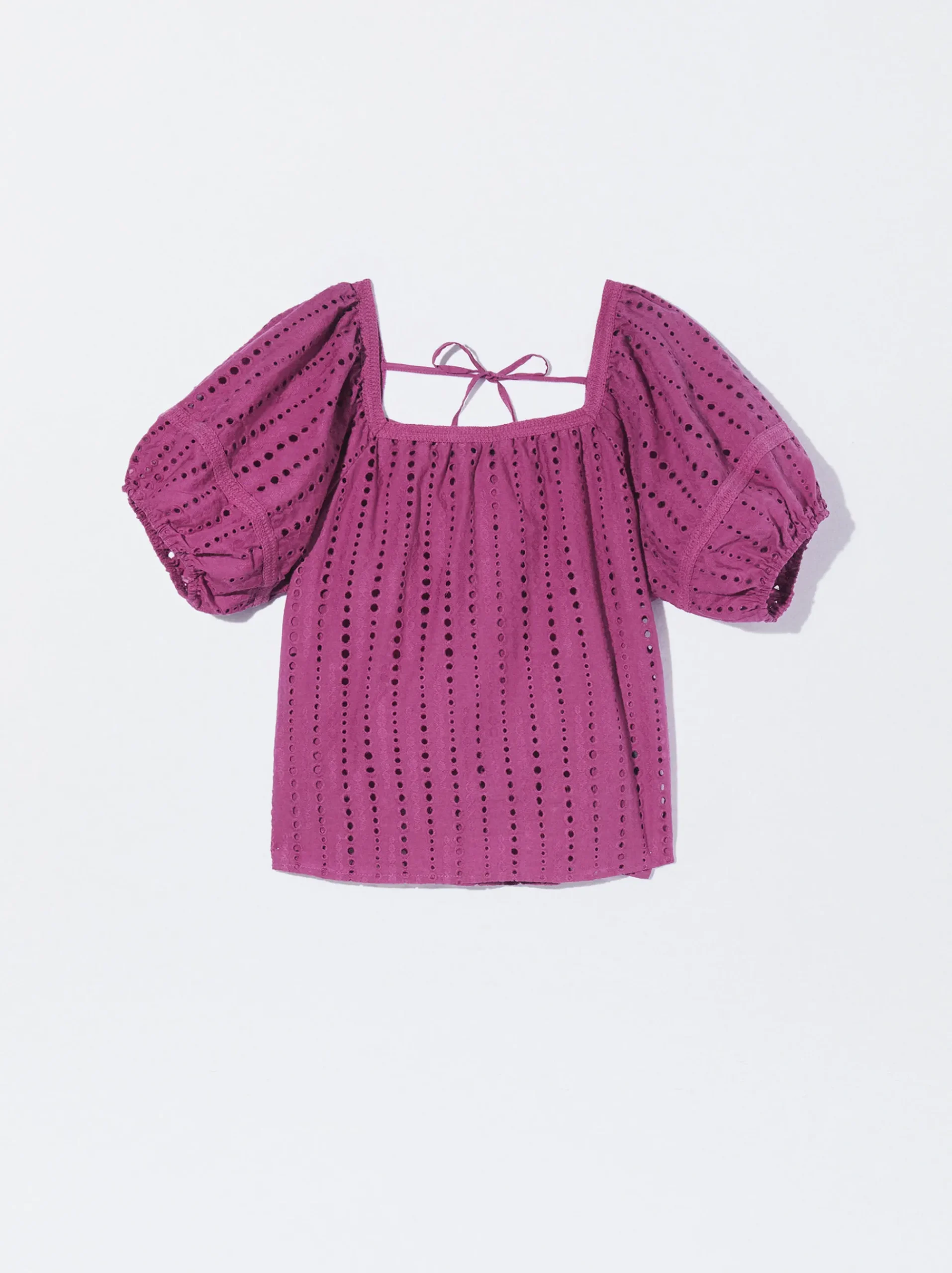 PARFOIS Schultertaschen|Taschen aus Leder NEW>Bluse Mit Stickerei Violett