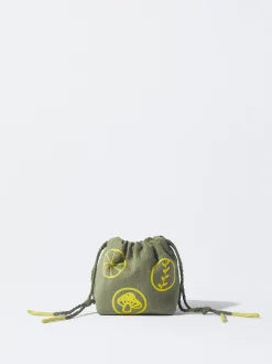 PARFOIS Printed>Briefmarkenbeutel Khaki