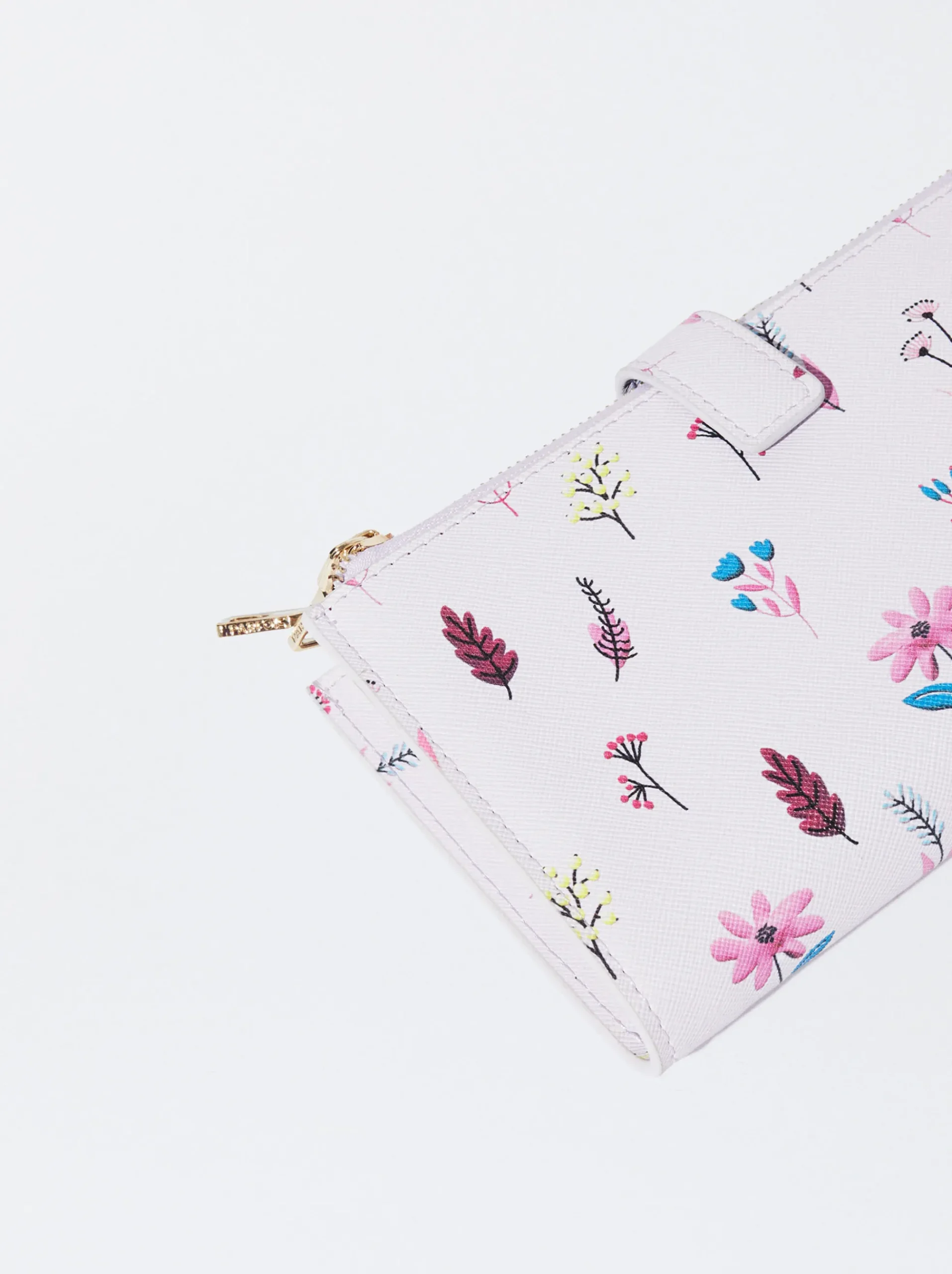 PARFOIS Digitaluhren|Rosagoldfarbene Uhr>Brieftasche Mit Blumenprint