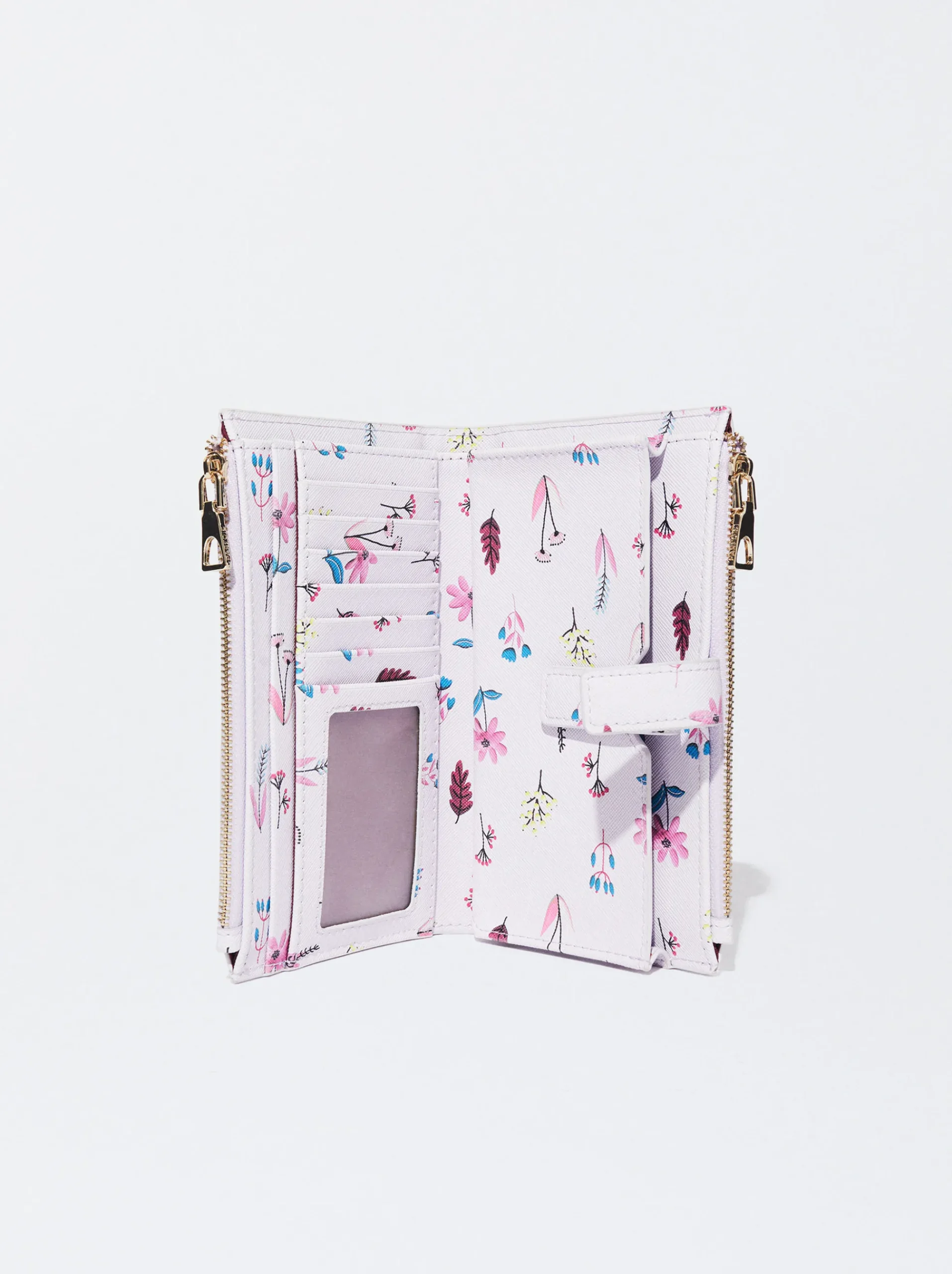 PARFOIS Digitaluhren|Rosagoldfarbene Uhr>Brieftasche Mit Blumenprint