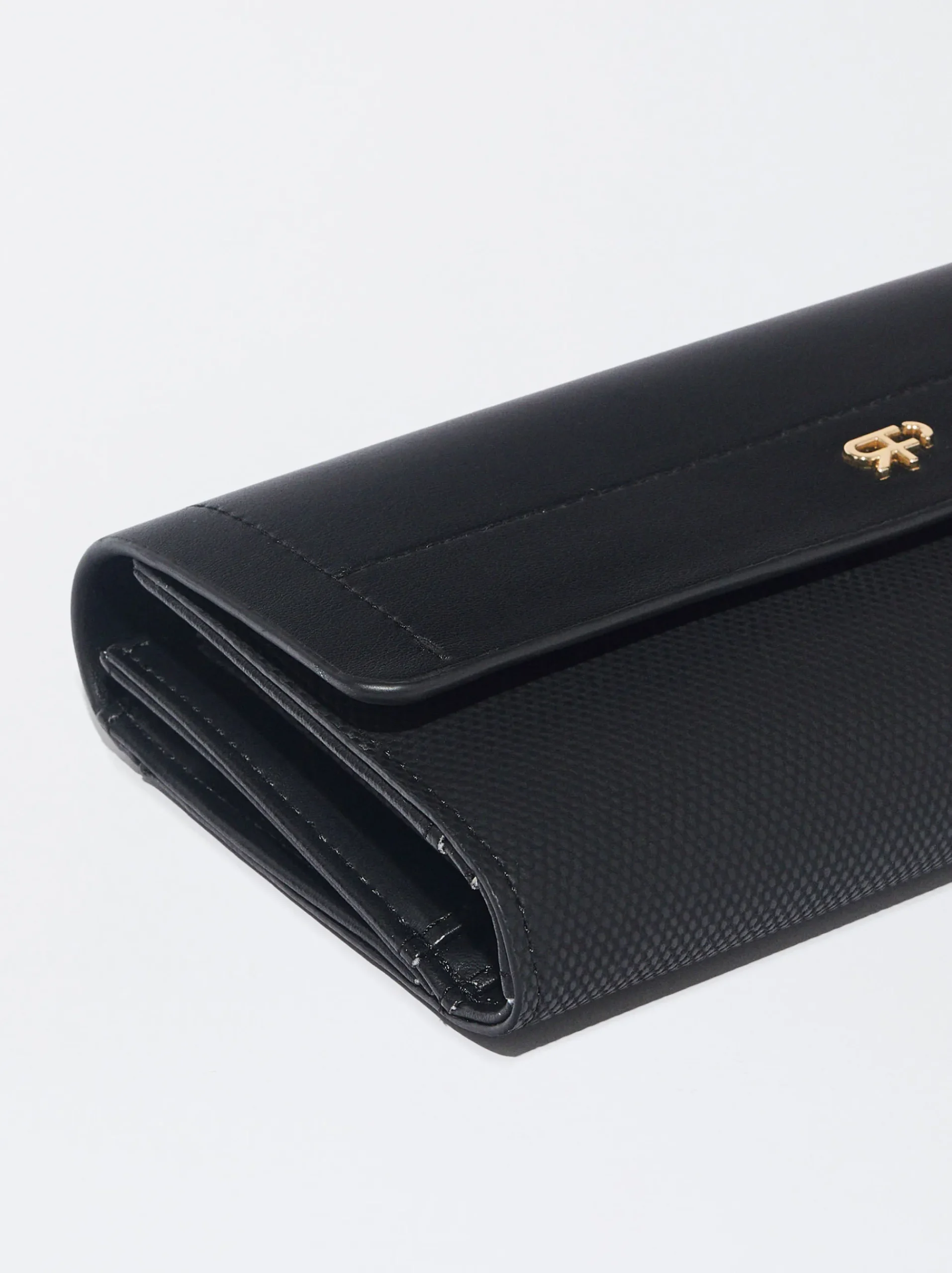PARFOIS Mehrzwecktaschen|Etuis und Kulturbeutel>Brieftasche Mit Druckknopfverschluss Schwarz