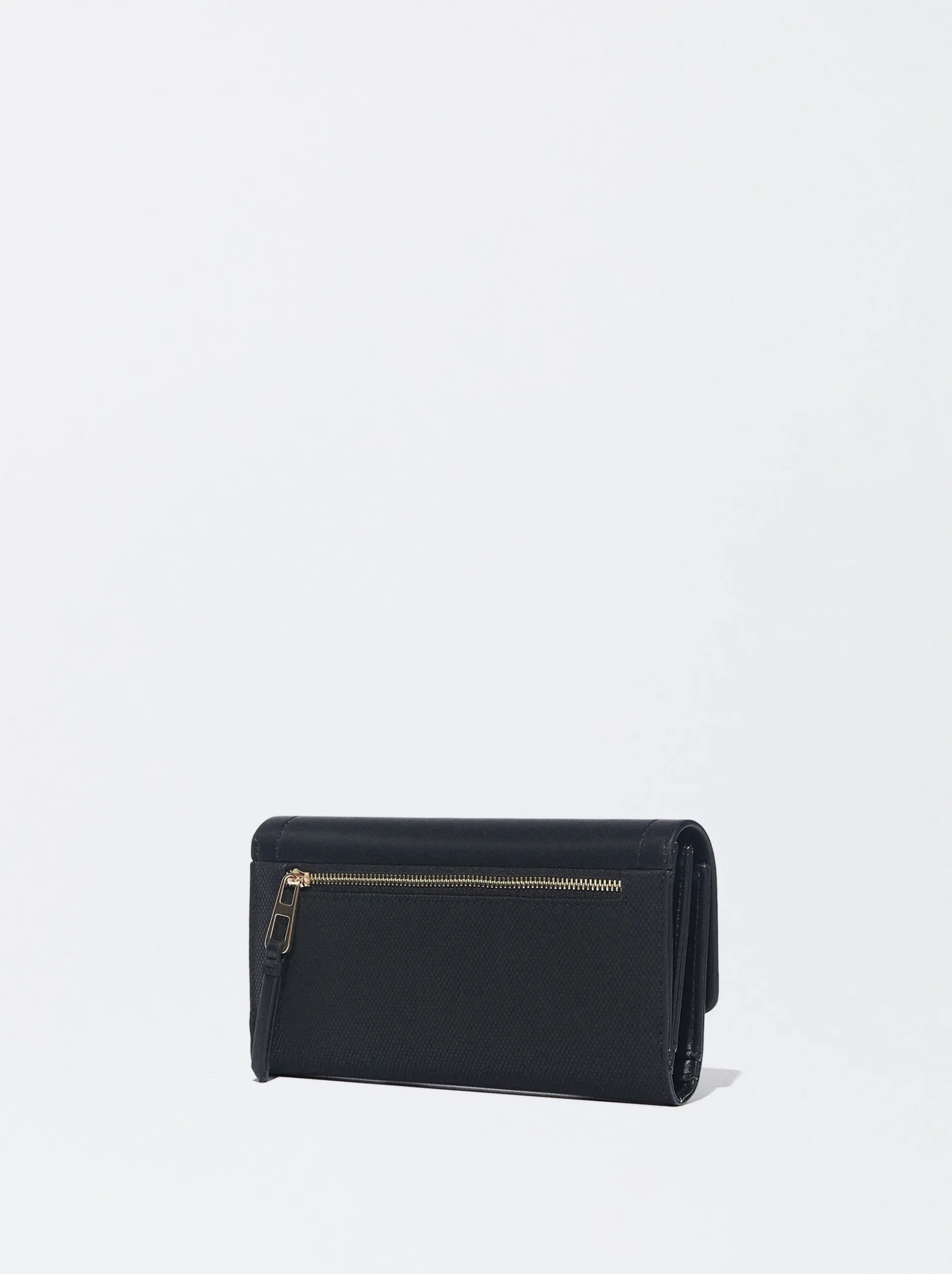 PARFOIS Mehrzwecktaschen|Etuis und Kulturbeutel>Brieftasche Mit Druckknopfverschluss Schwarz