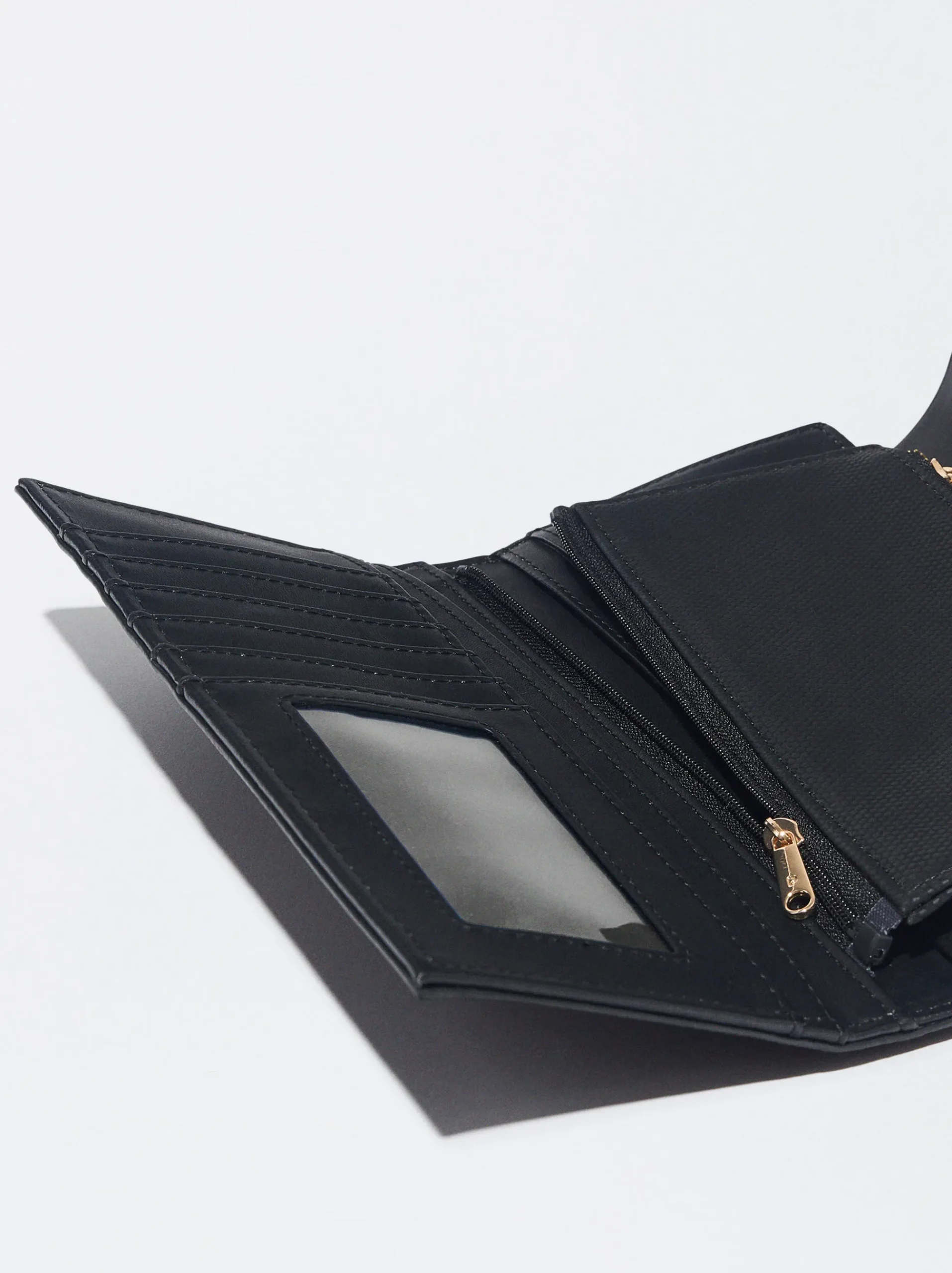 PARFOIS Mehrzwecktaschen|Etuis und Kulturbeutel>Brieftasche Mit Druckknopfverschluss Schwarz