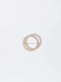PARFOIS Basics|Strick>Brosche Mit Strass Golden