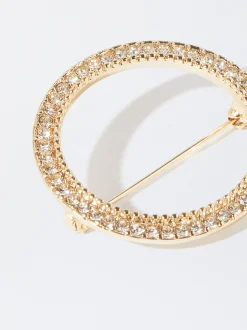 PARFOIS Basics|Strick>Brosche Mit Strass Golden