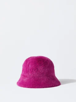 PARFOIS Geldbeutel>Bucket Hat Mit Pelz Fuchsia