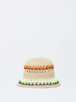 PARFOIS Geldbeutel>Bucket Hat Mit Raphia-Textur Ekr&uuml;