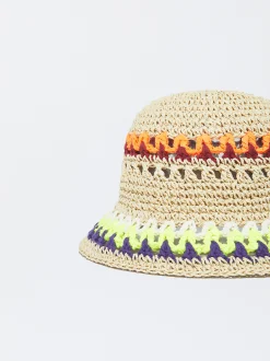 PARFOIS Geldbeutel>Bucket Hat Mit Raphia-Textur Ekr&uuml;