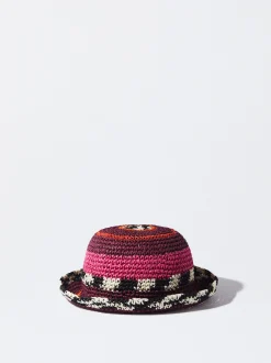 PARFOIS Geldbeutel>Bucket Hat Mit Raphia-Textur Mehrfarbig