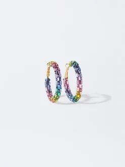 PARFOIS Lange Ohrringe|Trend Collection>Bunte Kreolen Mehrfarbig