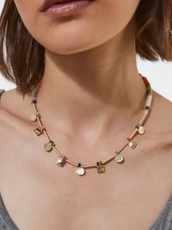 PARFOIS Set Ohrringen|Hoop-Ohrringe>Bunter Halskette Mit Steinen Mehrfarbig