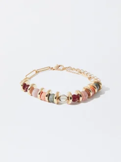 PARFOIS Kurze Halsketten>Buntes Armband Mit Stein Mehrfarbig