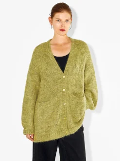 PARFOIS Lange Halsketten>Cardigan Mit Wollmischung Gr&uuml;n
