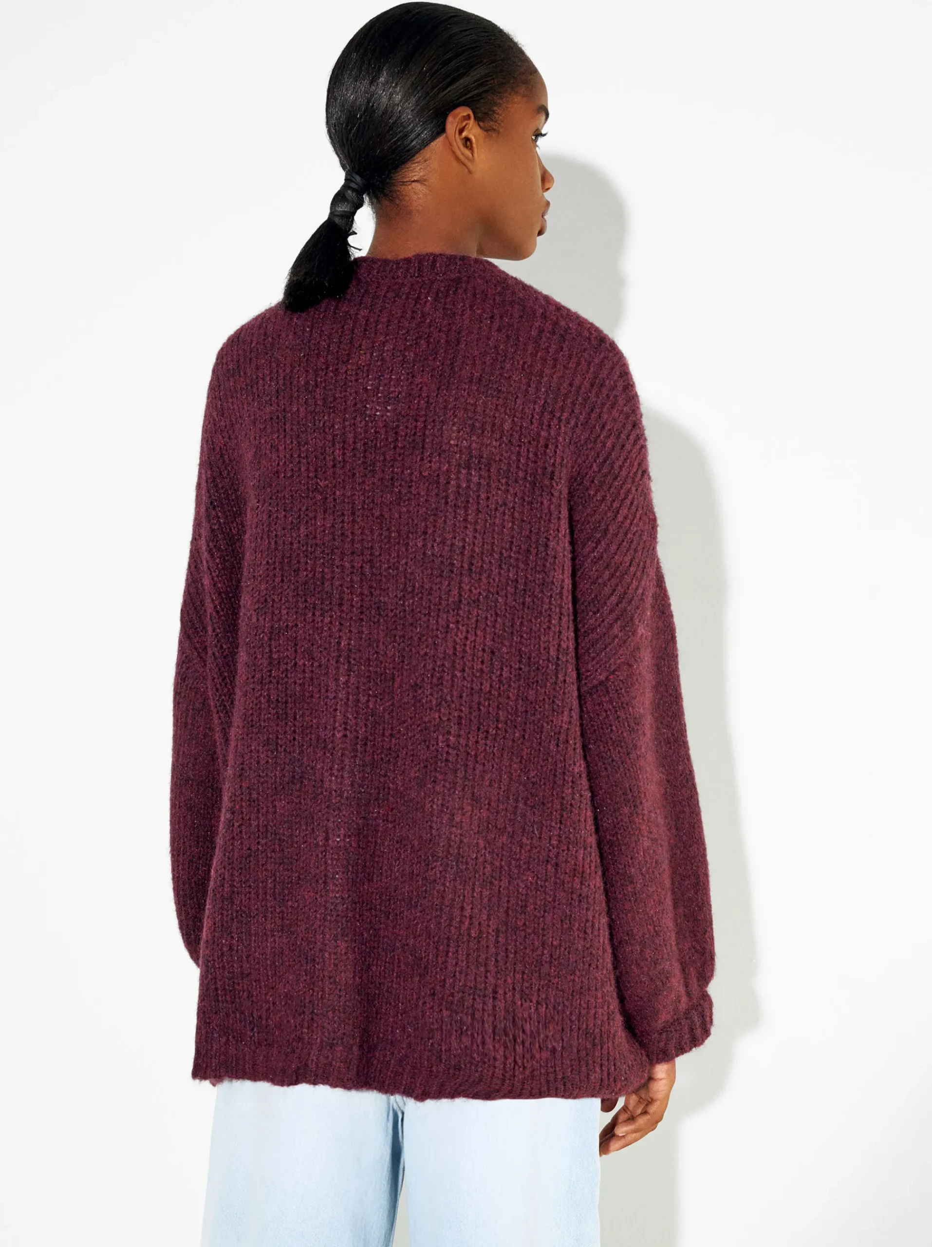 PARFOIS Lange Halsketten>Cardigan Mit Wollmischung Bordeaux