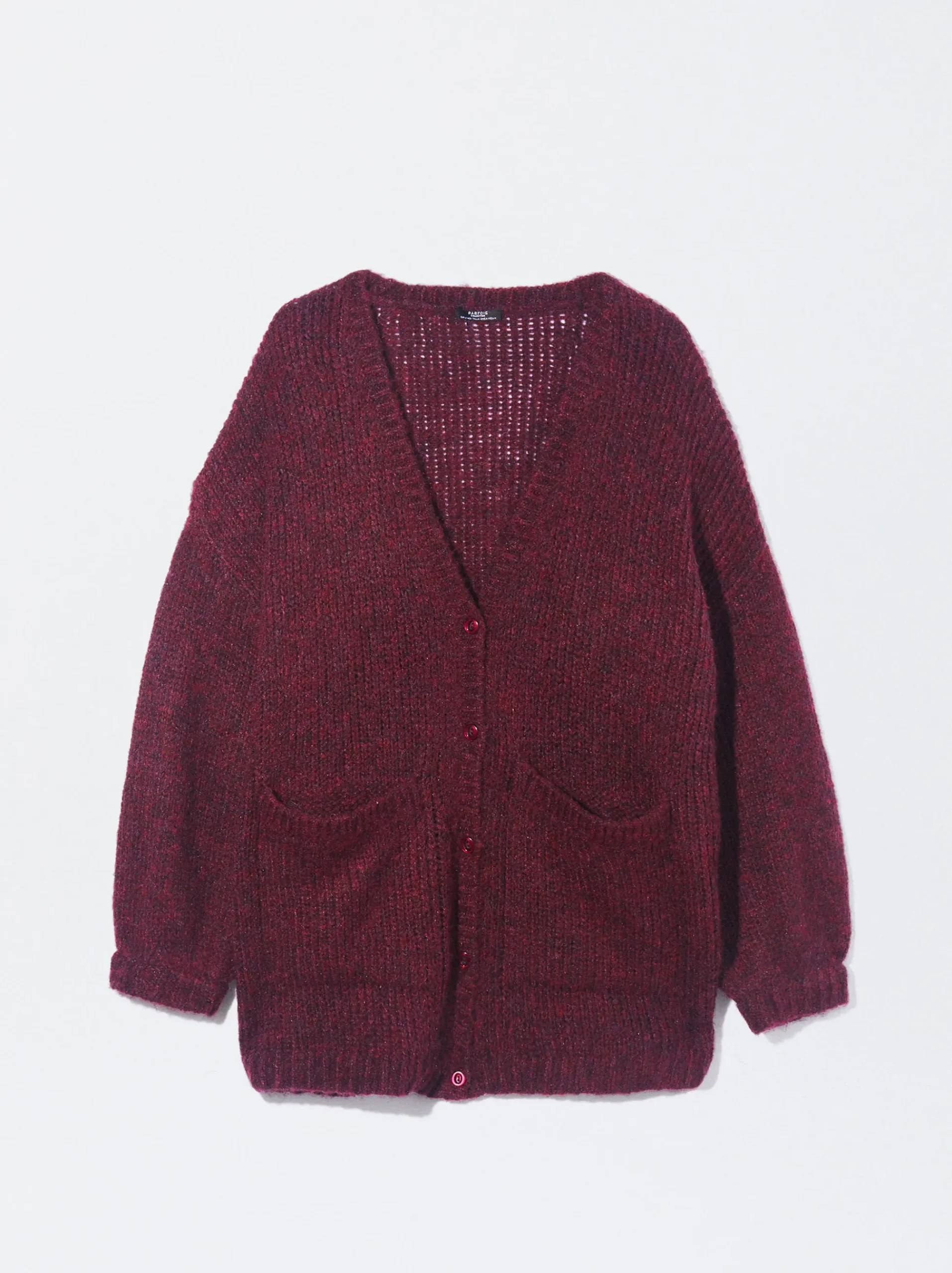 PARFOIS Lange Halsketten>Cardigan Mit Wollmischung Bordeaux