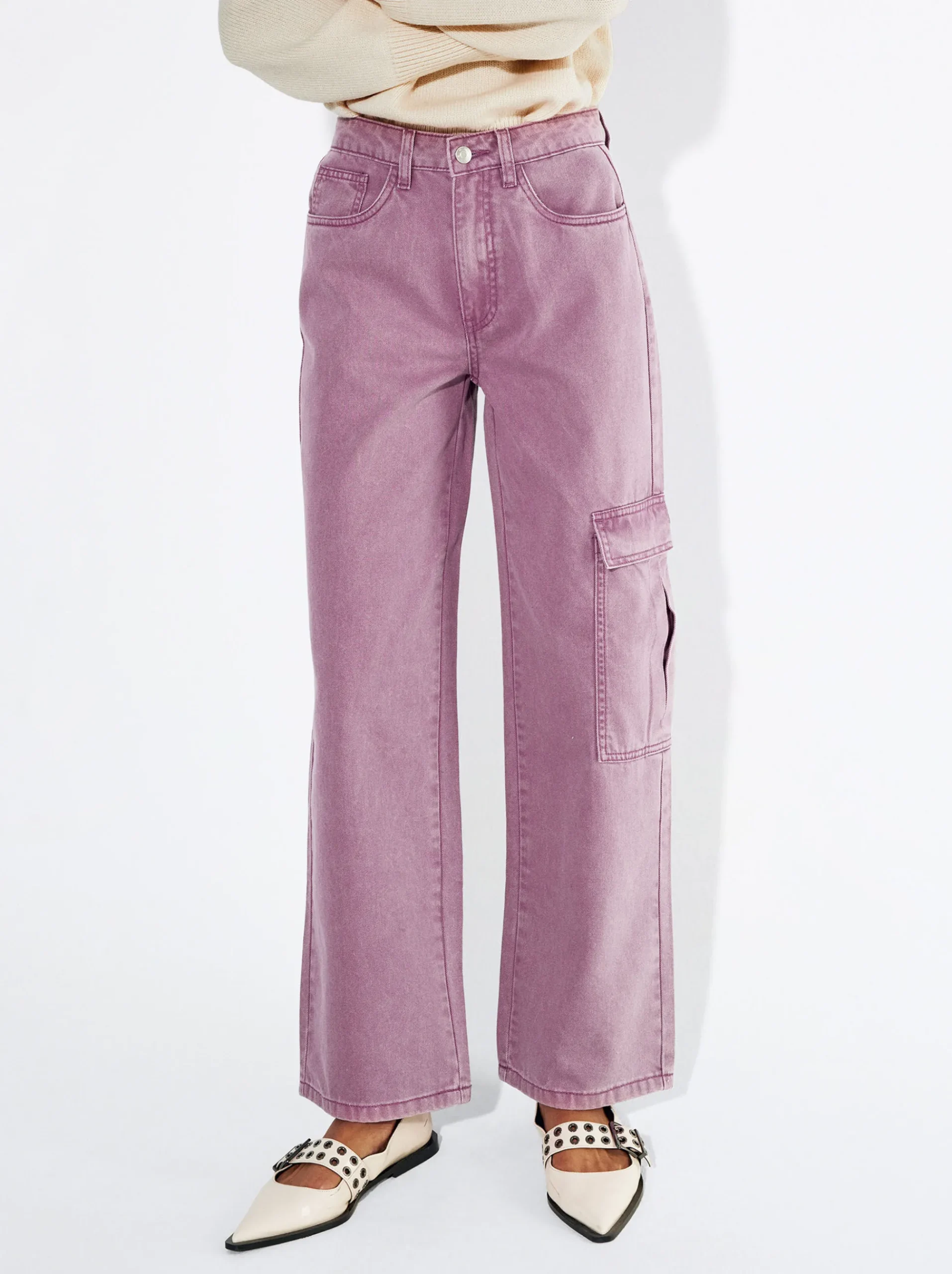 PARFOIS Schultertaschen>Cargohose Aus Reiner Baumwolle Rosa