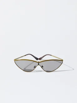 PARFOIS Printed>Cat-Eye Sonnenbrille Khaki