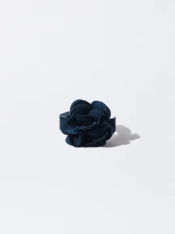 PARFOIS Kurze Ohrringe|Hoop-Ohrringe>Choker Mit Blume Blau