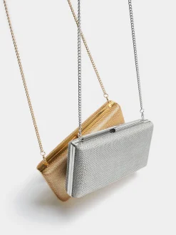 PARFOIS Umhängetaschen>Clutch Mit Kettengurt Silber