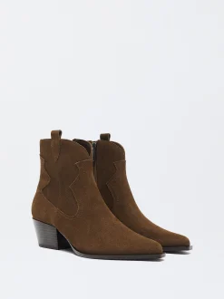 PARFOIS Lange Ohrringe>Cowboystiefel Aus Leder Braun