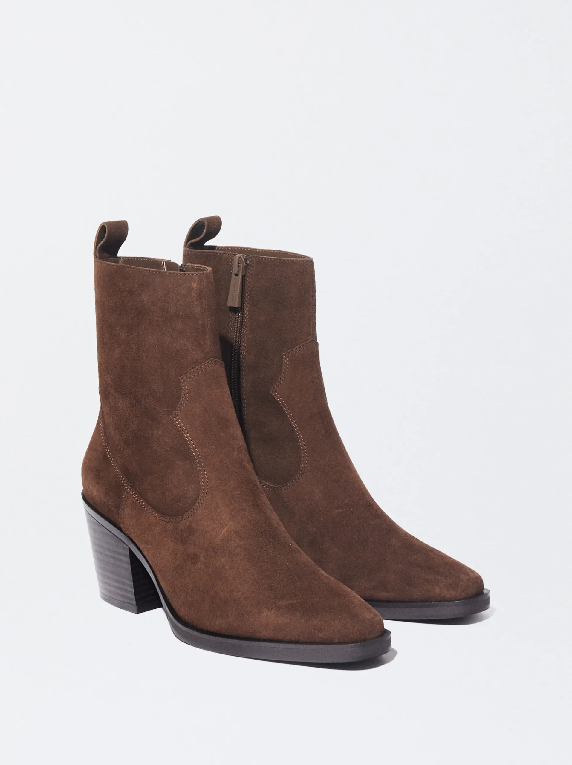 PARFOIS Lange Ohrringe>Cowboy-Stiefelette Aus Leder Braun