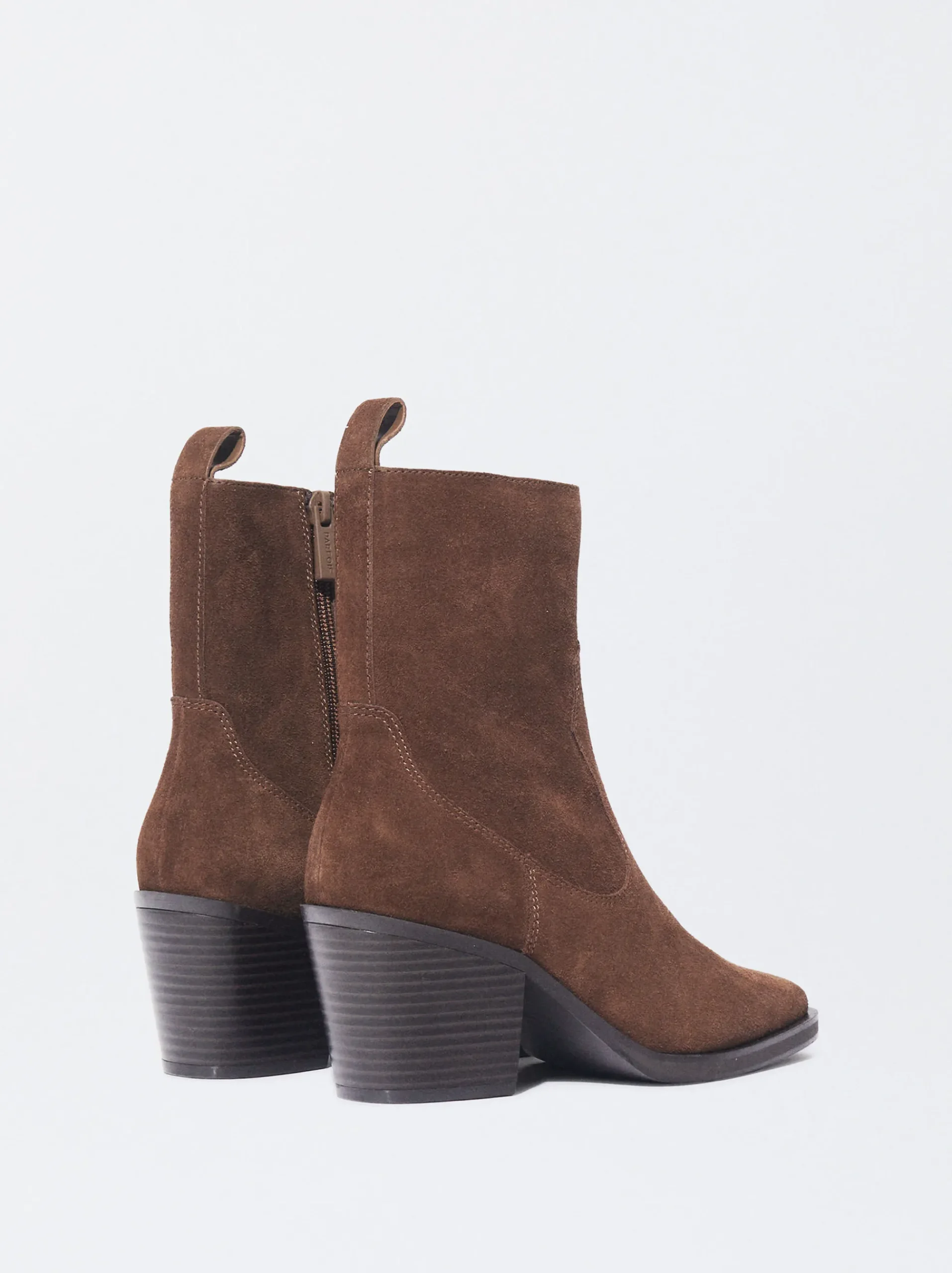 PARFOIS Lange Ohrringe>Cowboy-Stiefelette Aus Leder Braun