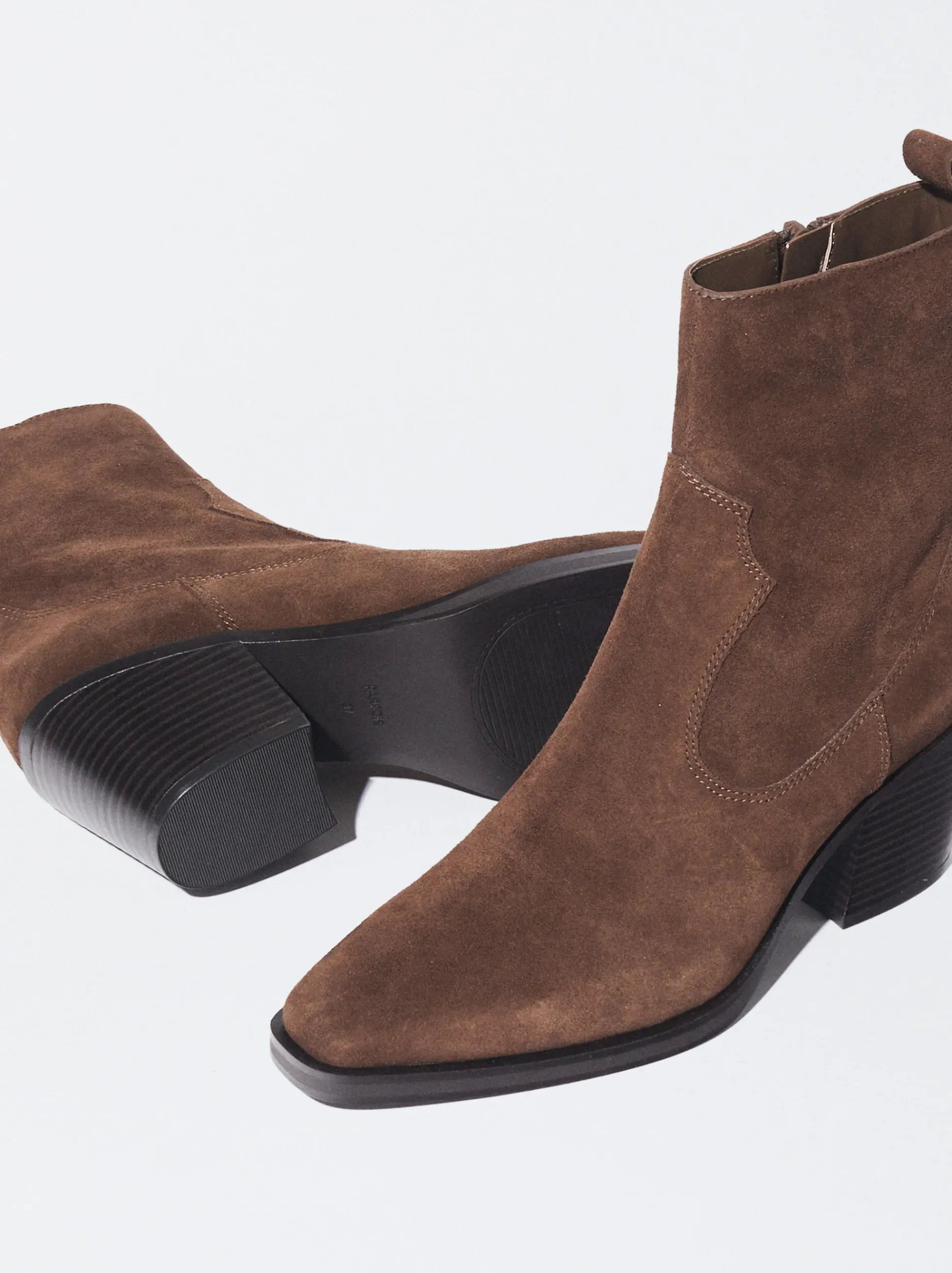 PARFOIS Lange Ohrringe>Cowboy-Stiefelette Aus Leder Braun