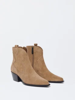 PARFOIS Lange Ohrringe|Trend Collection>Cowboy-Stiefelette Aus Leder Kamel