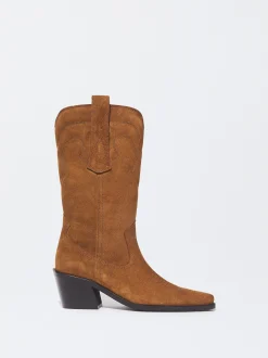 PARFOIS Lange Ohrringe|Mittlere Ohrringe>Cowboy-Stiefelette Aus Leder Braun