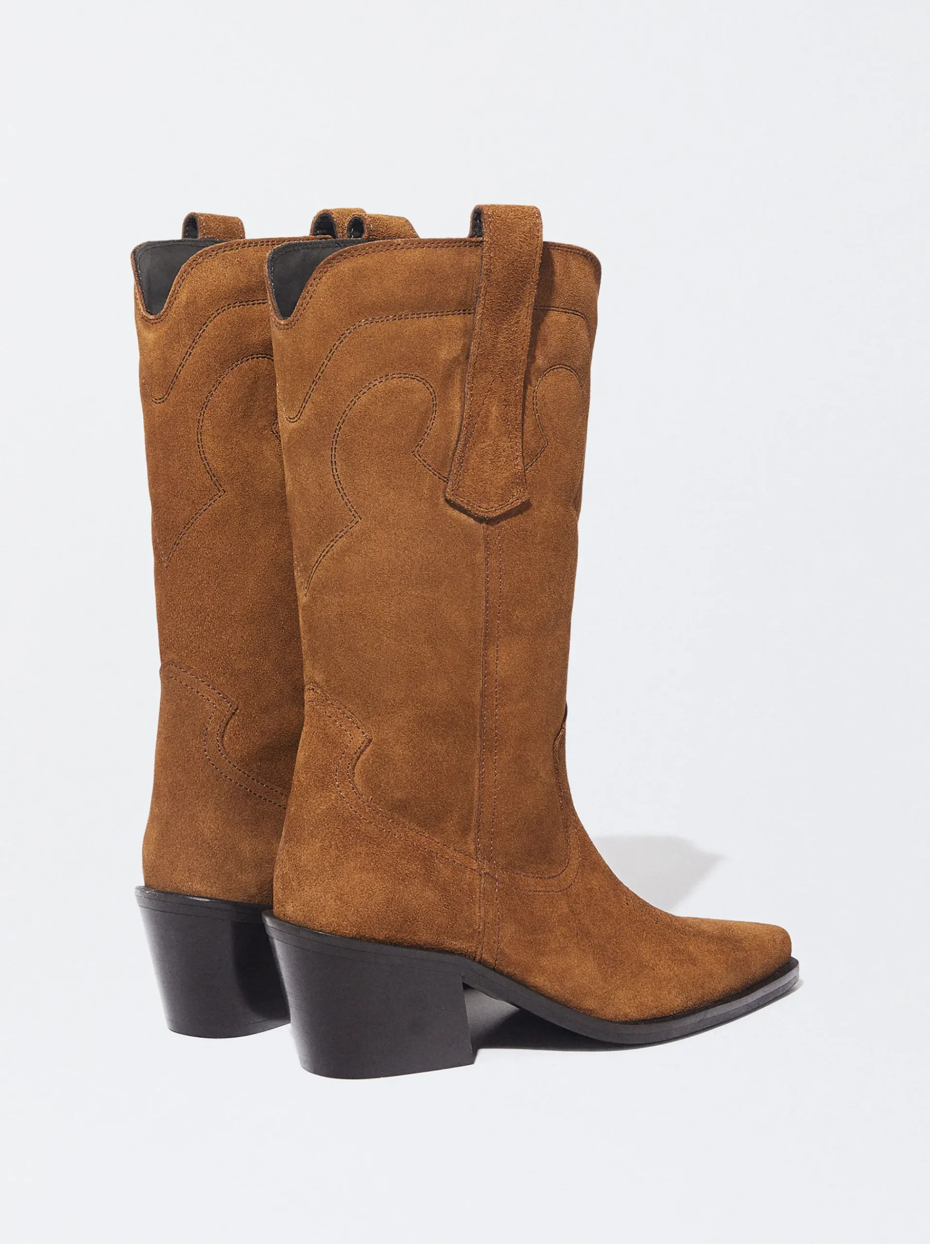 PARFOIS Lange Ohrringe|Mittlere Ohrringe>Cowboy-Stiefelette Aus Leder Braun