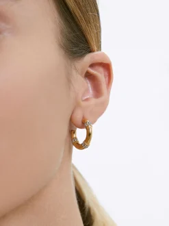 PARFOIS Halsketten|Kurze Halsketten>Creolen Aus Stahl Mit -Kristallen Golden
